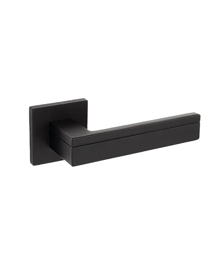 Ручки стандарт Ручка дверная Code Deco на квадратном основании H-30153-A-BLM 